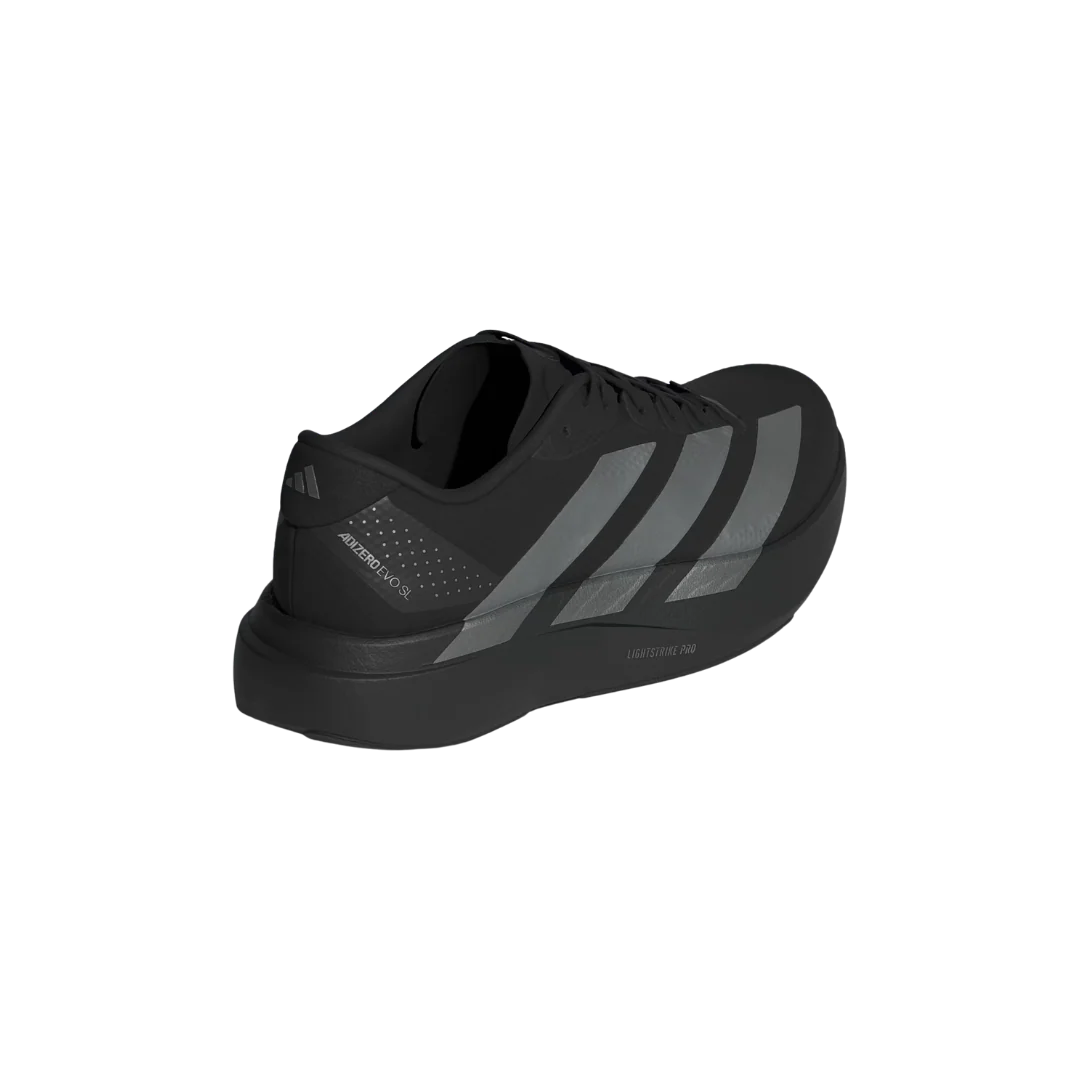 Adidas Adizero EVO SL Woven Shoes - Core Black / Iron Metallic / Carbon - Image 3