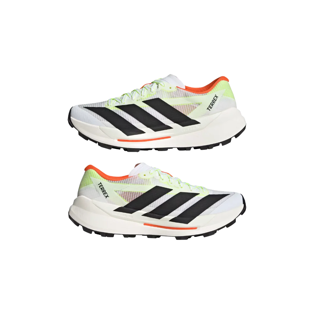 Adidas Terrex Agravic TT Trail Running Shoes - Cloud White / Core Black / Impact Orange - Image 2
