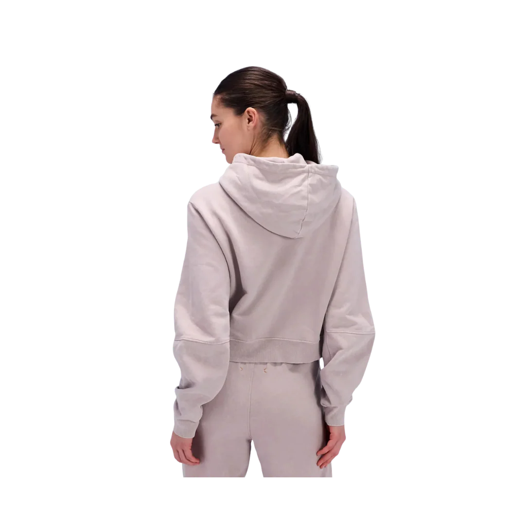 Bandit Classic Cotton Fleece Women's Cropped Hoodie - Ash - Image 3