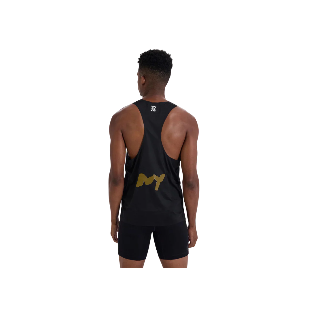 Bandit M Drift Racing Singlet with Engineered Perf WITH Graphene Black + Gold - Image 4