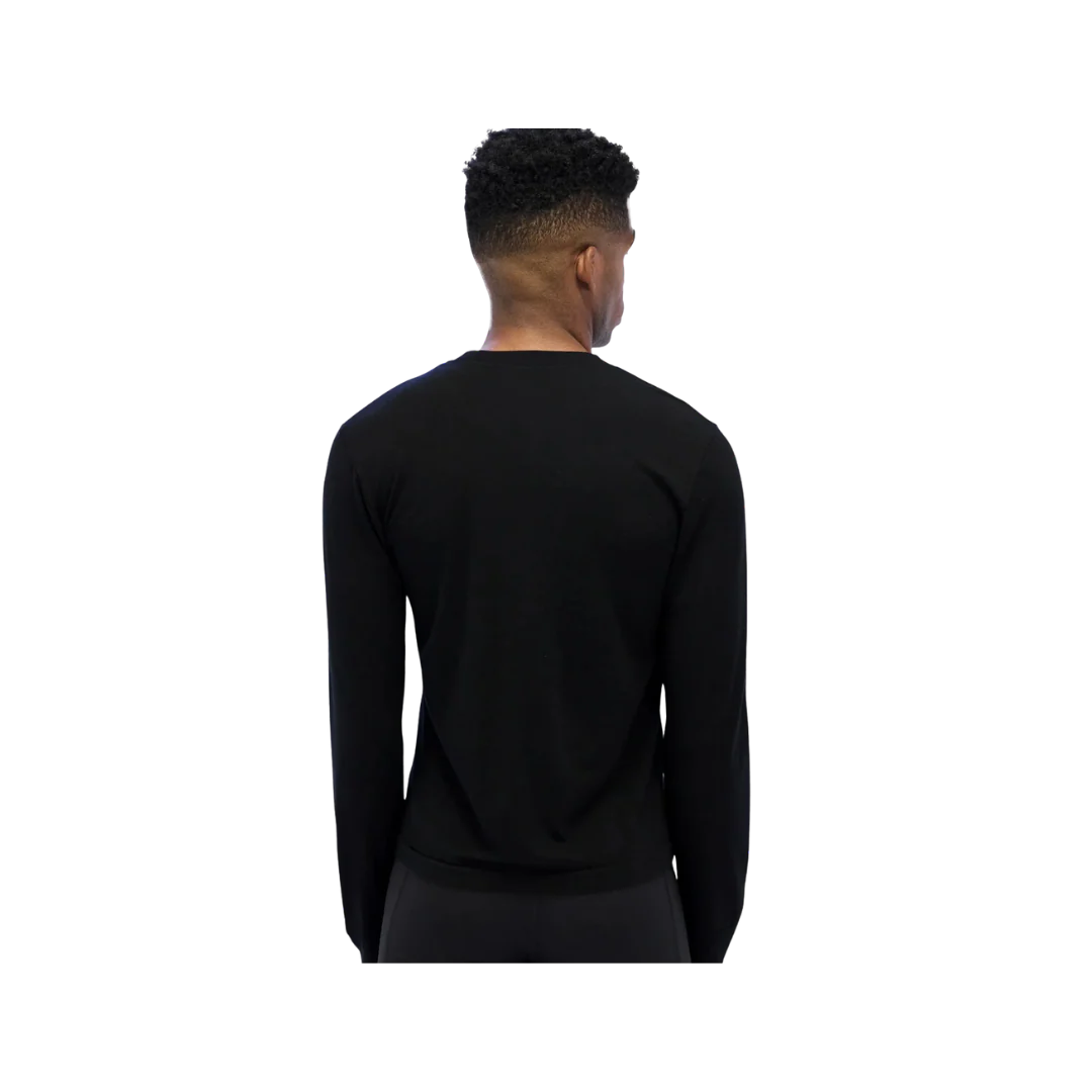 Bandit Seamless Men’s Wool LS Crewneck Top – Black - Image 3