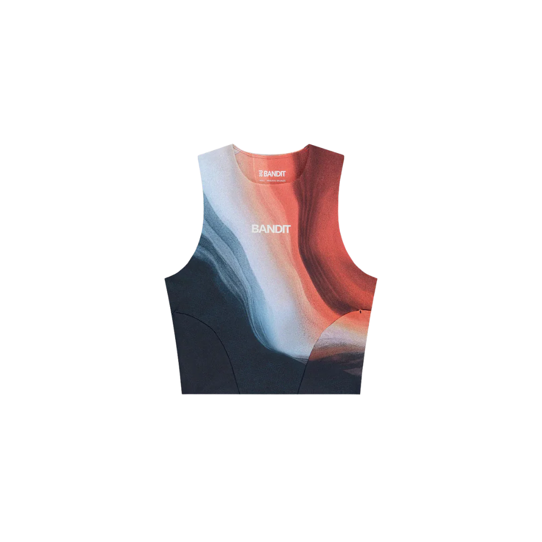 Bandit Stamina Crewneck Race Crop with Contrast Merrow Stitching