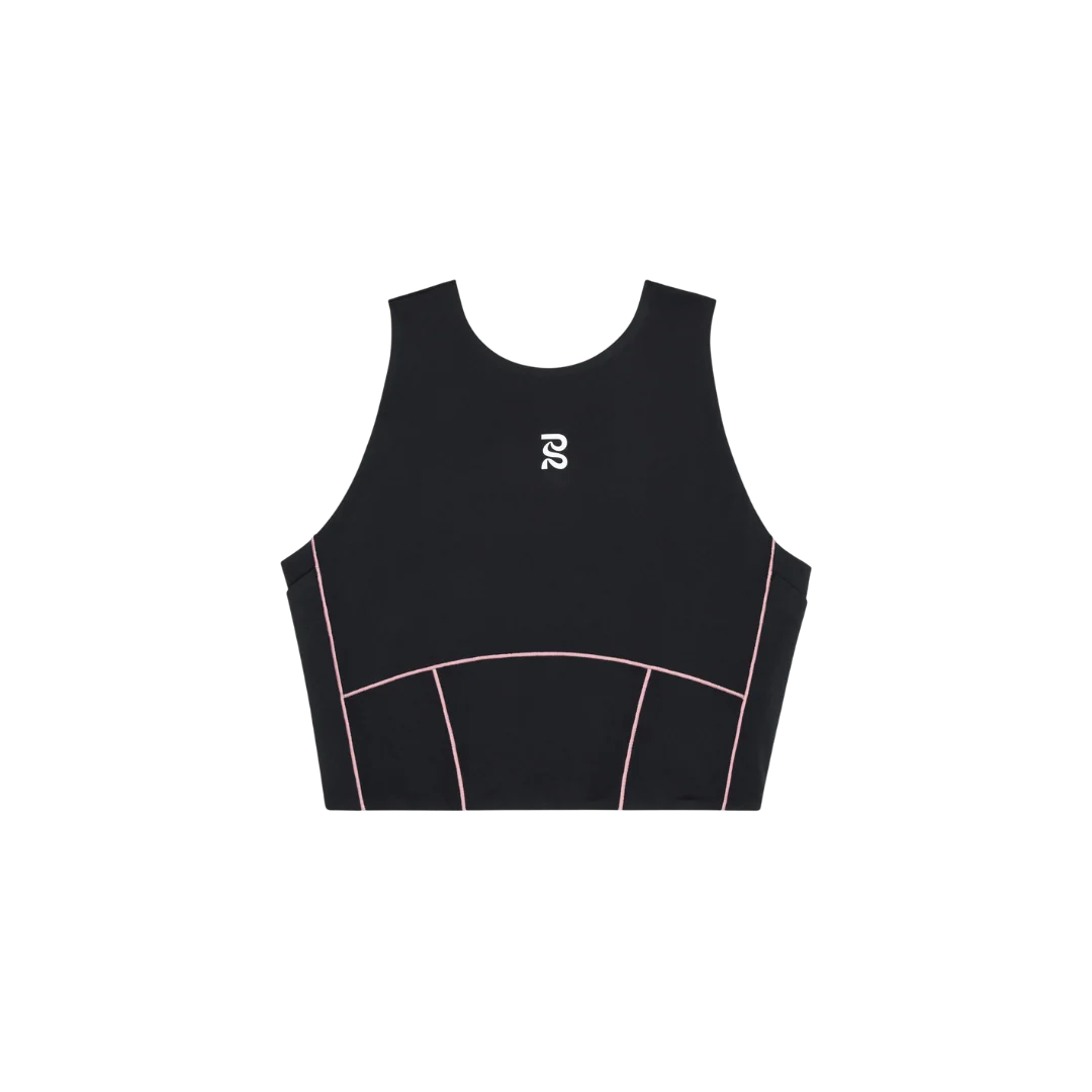 Bandit Stamina Crop with Merrow Edge Black / Mauve