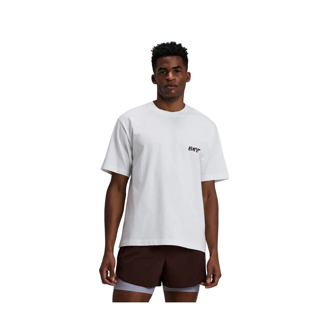 Bandit Unisex Cotton Tee - Painted Current - White - Image 2