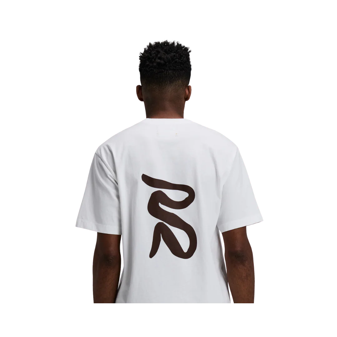 Bandit Unisex Cotton Tee - Painted Current - White - Image 3