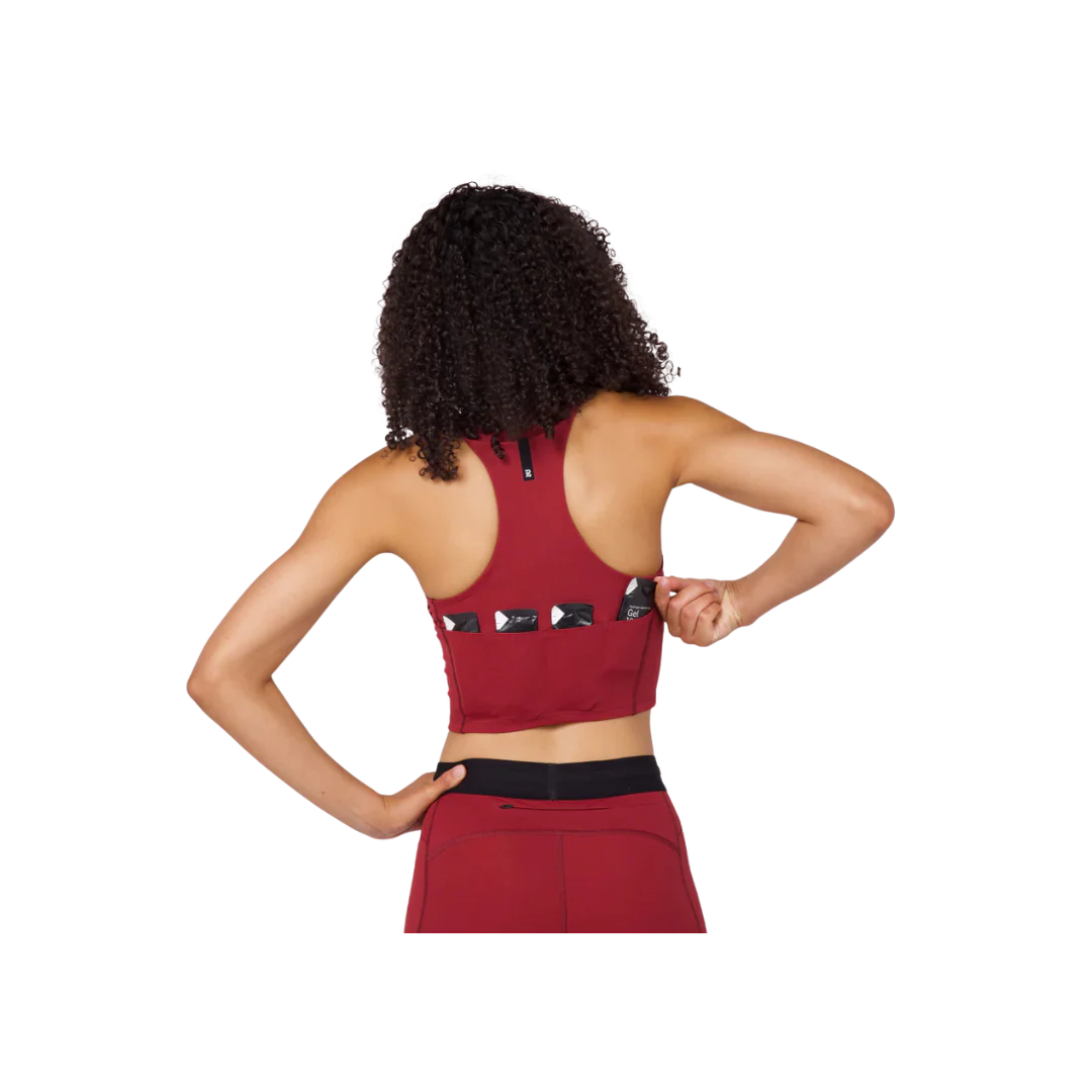 Bandit W Gridlock VNeck Crop Berry Berry - Image 3