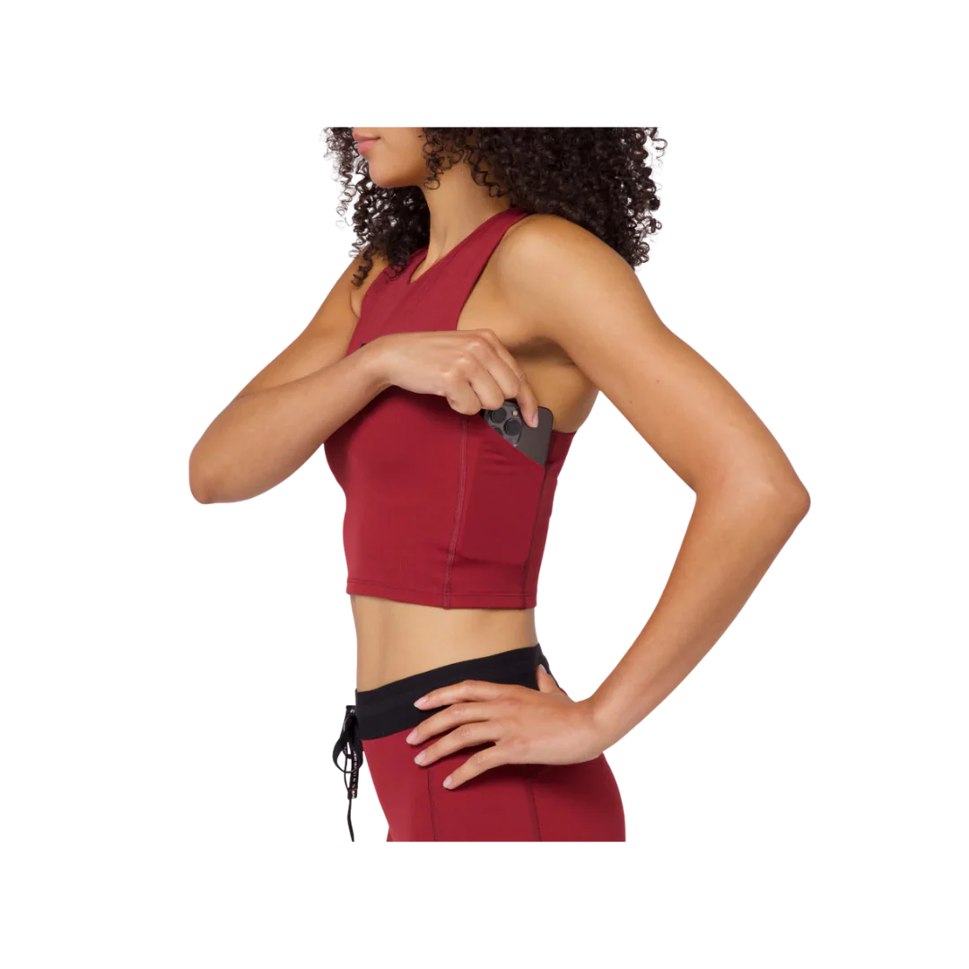 Bandit W Gridlock VNeck Crop Berry Berry - Image 4