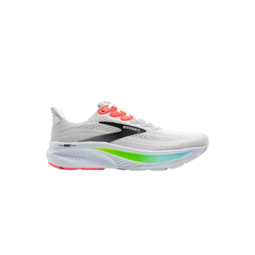Brooks Ghost 17 M in White Clay Gecko