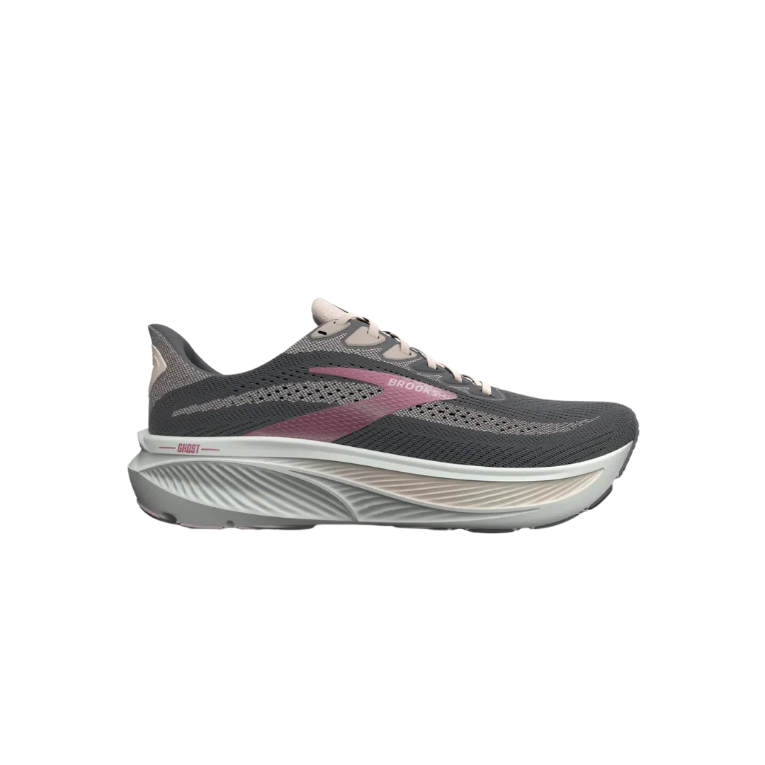 Brooks Ghost 17 Women’s Shoes – Poppy Seed/Pink/Bluewash