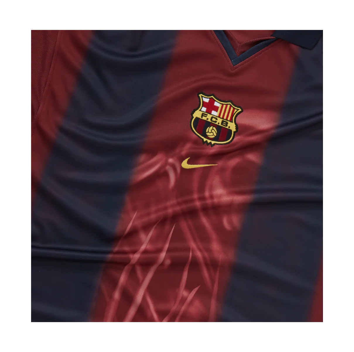 Travis Scott x Nike x FC Barcelona Retro 2000/01 Home Skeleton Jersey - Image 3