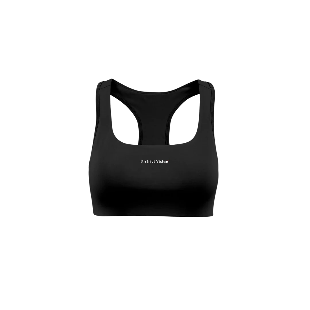 District Vision Twin Layer Medium Support Bra - Black