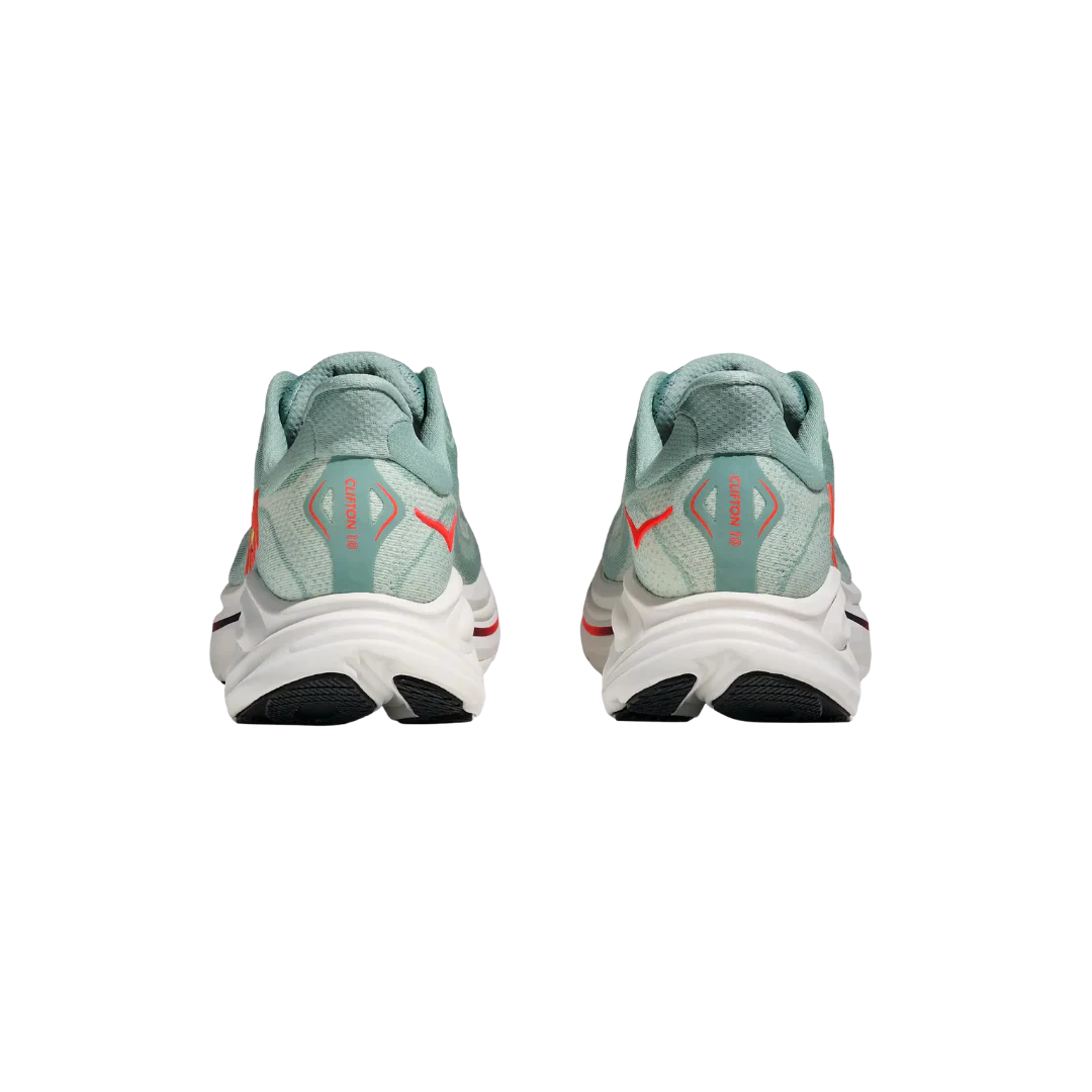 Hoka M Clifton 10 - Sage / Neon Flame - Image 3