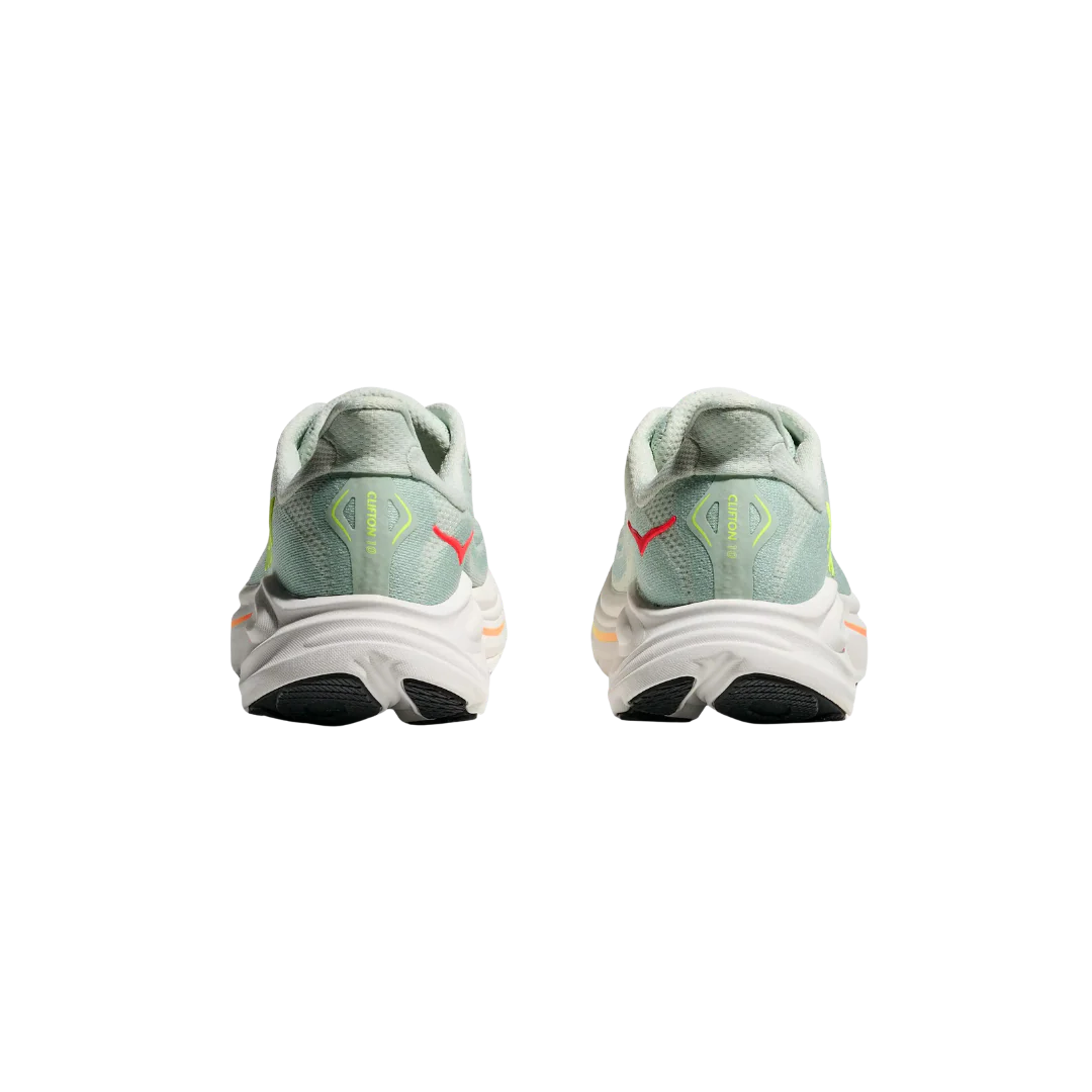 Hoka W Clifton 10 - Sea Glass / Neon Flame - Image 3