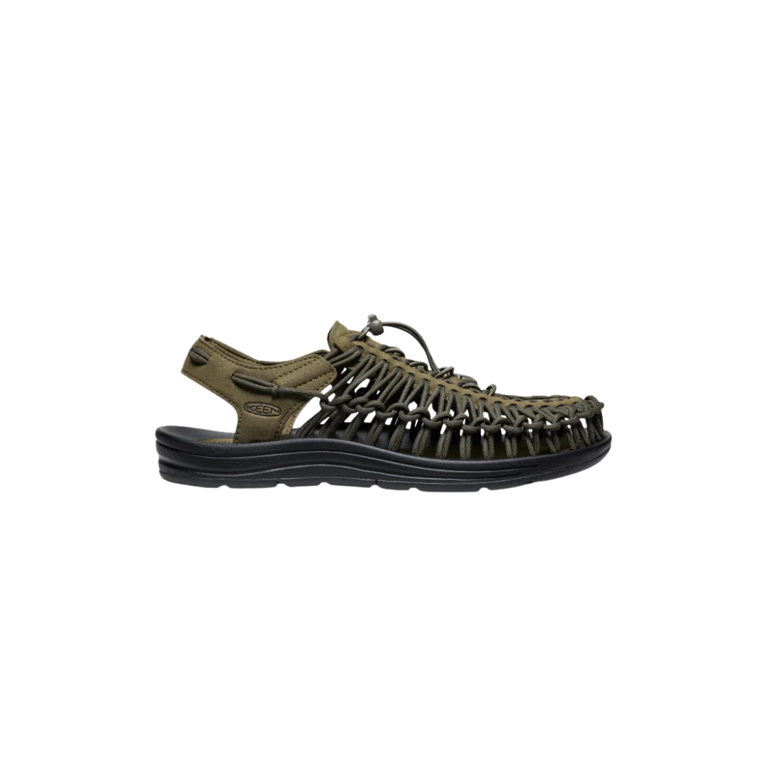 Keen Men's Uneek Sandal - Dark Olive/Black