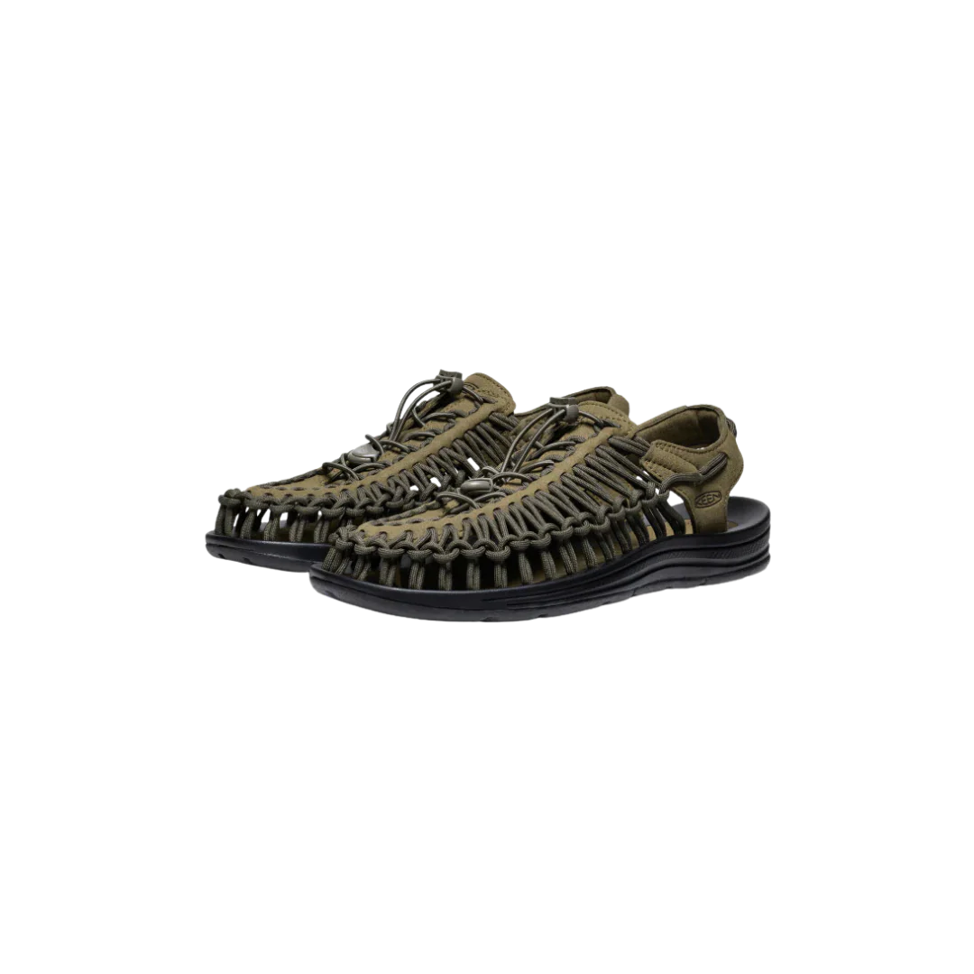 Keen Men's Uneek Sandal - Dark Olive/Black - Image 2
