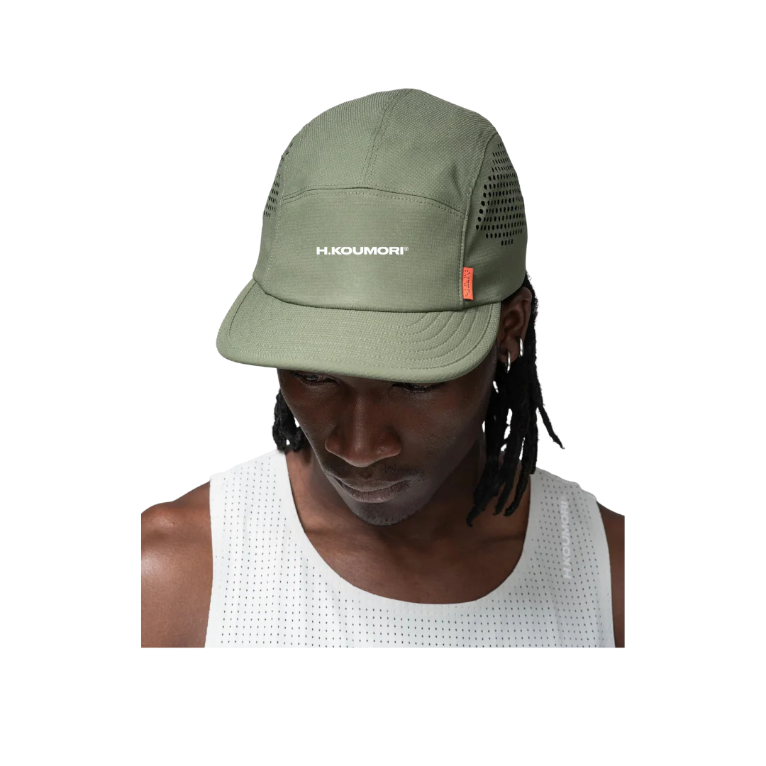 Hermanos Koumori Laser Cut Cap Forest Green - Image 4