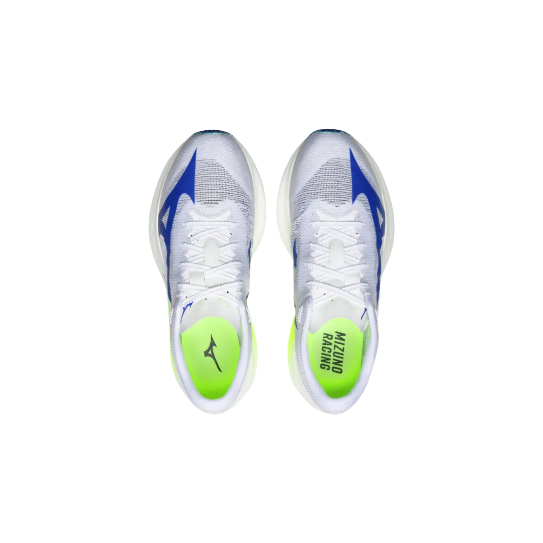 Mizuno Hyperwarp Pro – White / Lightning Yellow / Hyper Blue - Image 2