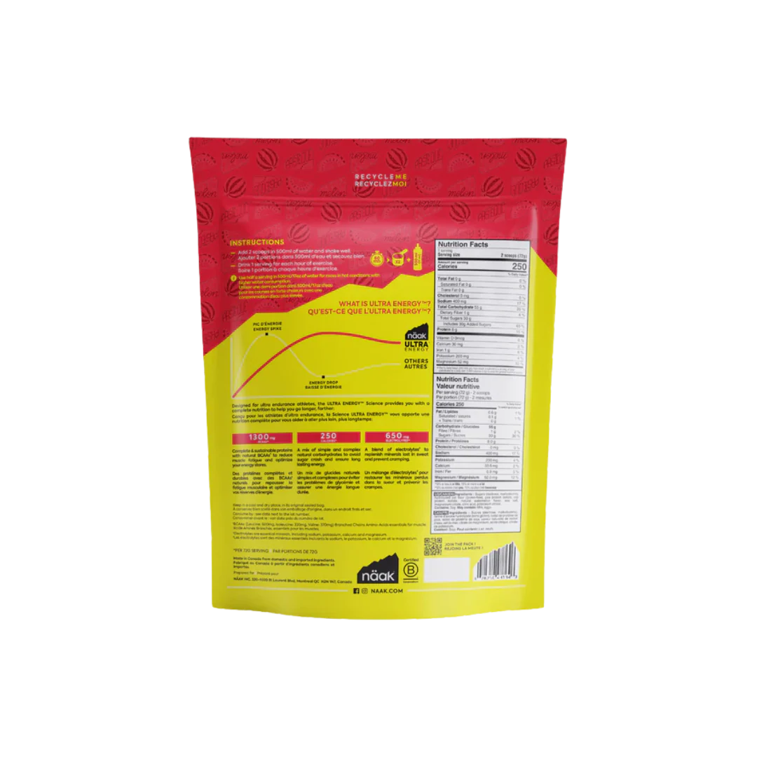Näak Energy Drink Mix Watermelon 720g Bag - Image 2