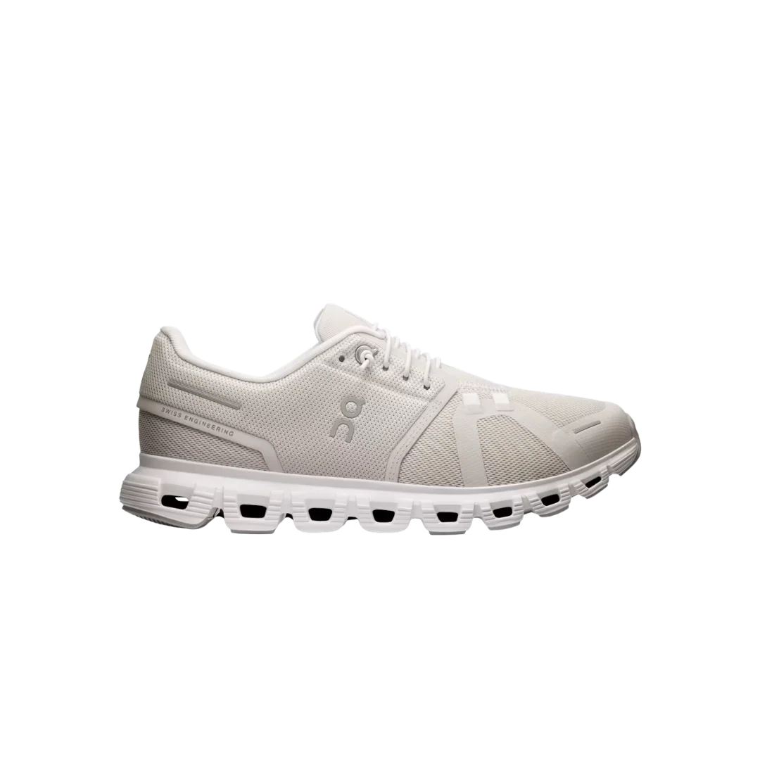 On Running Cloud 6 Women's Shoes - Pearl | White
