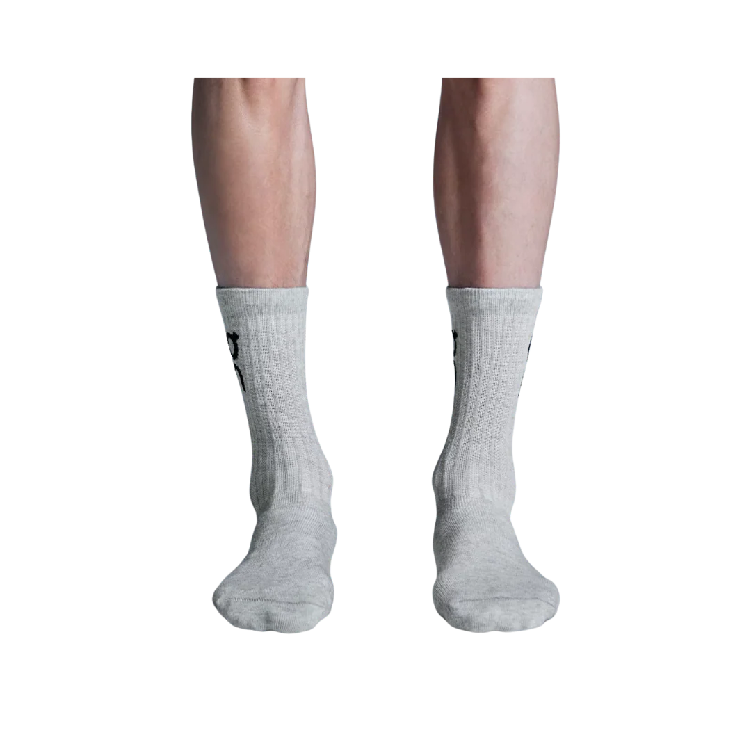 On Running Logo Sock High 3P Unisex - Heather Gray - Image 2