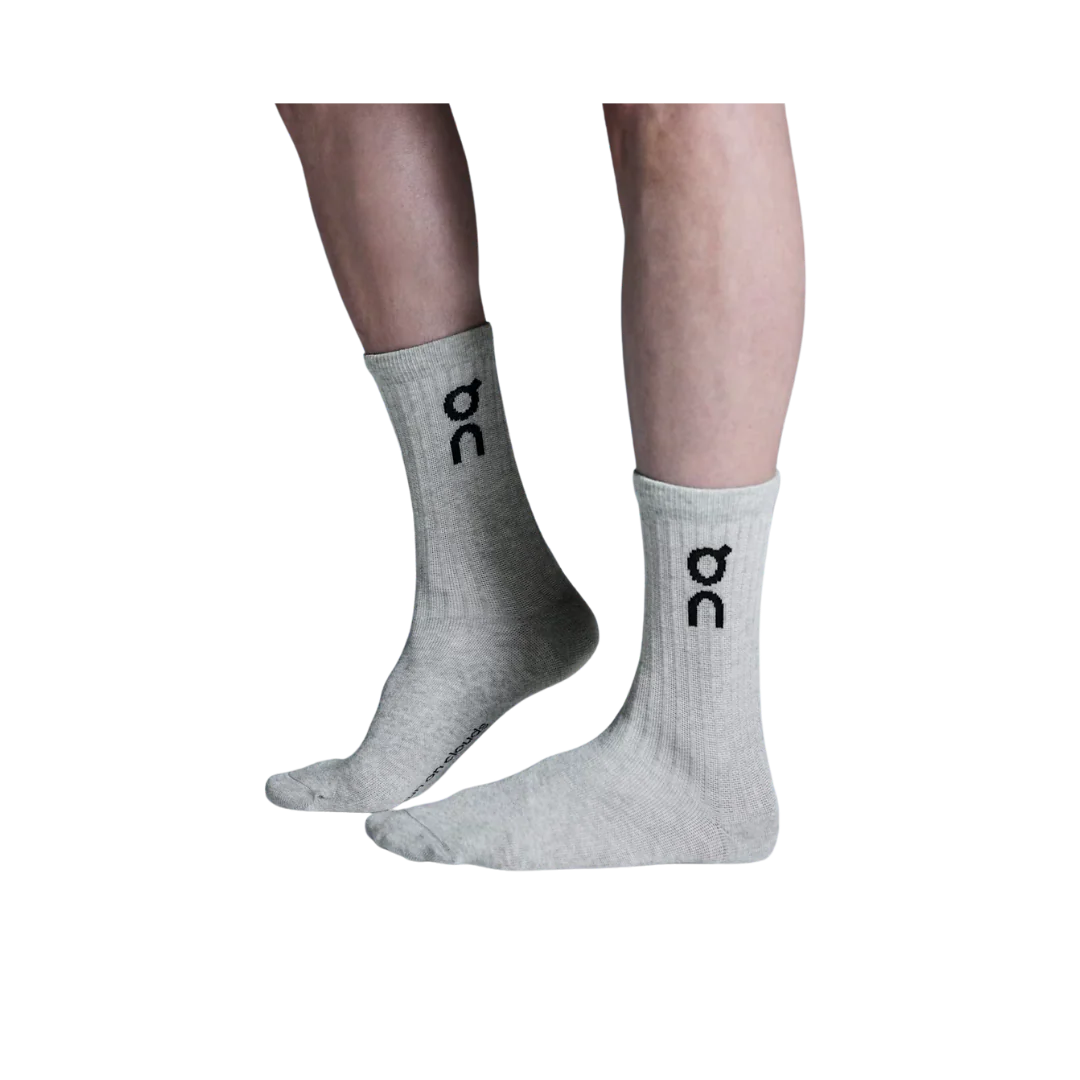 On Running Logo Sock High 3P Unisex - Heather Gray - Image 3