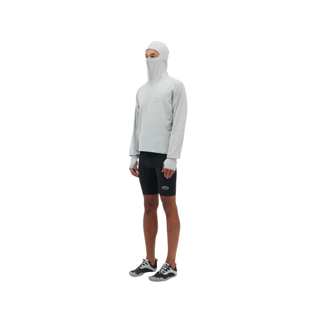 Optimistic Runners Balaclava Hoodie - Light Grey - Image 3