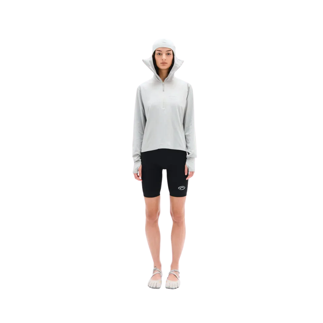 Optimistic Runners Balaclava Hoodie - Light Grey - Image 4