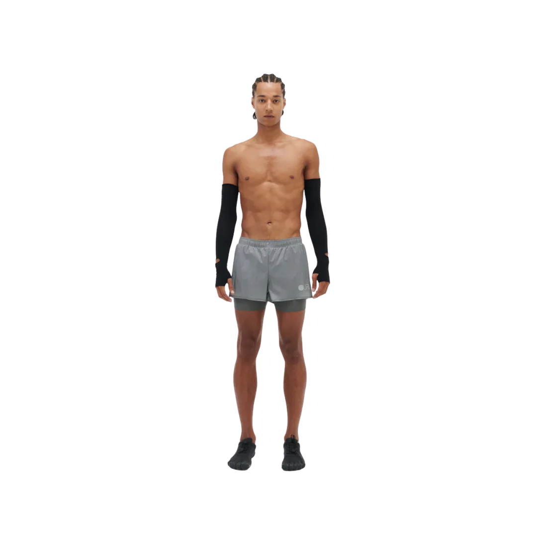 Optimistic Runners Glossy-Ripstop Shorts Light Grey - Image 4