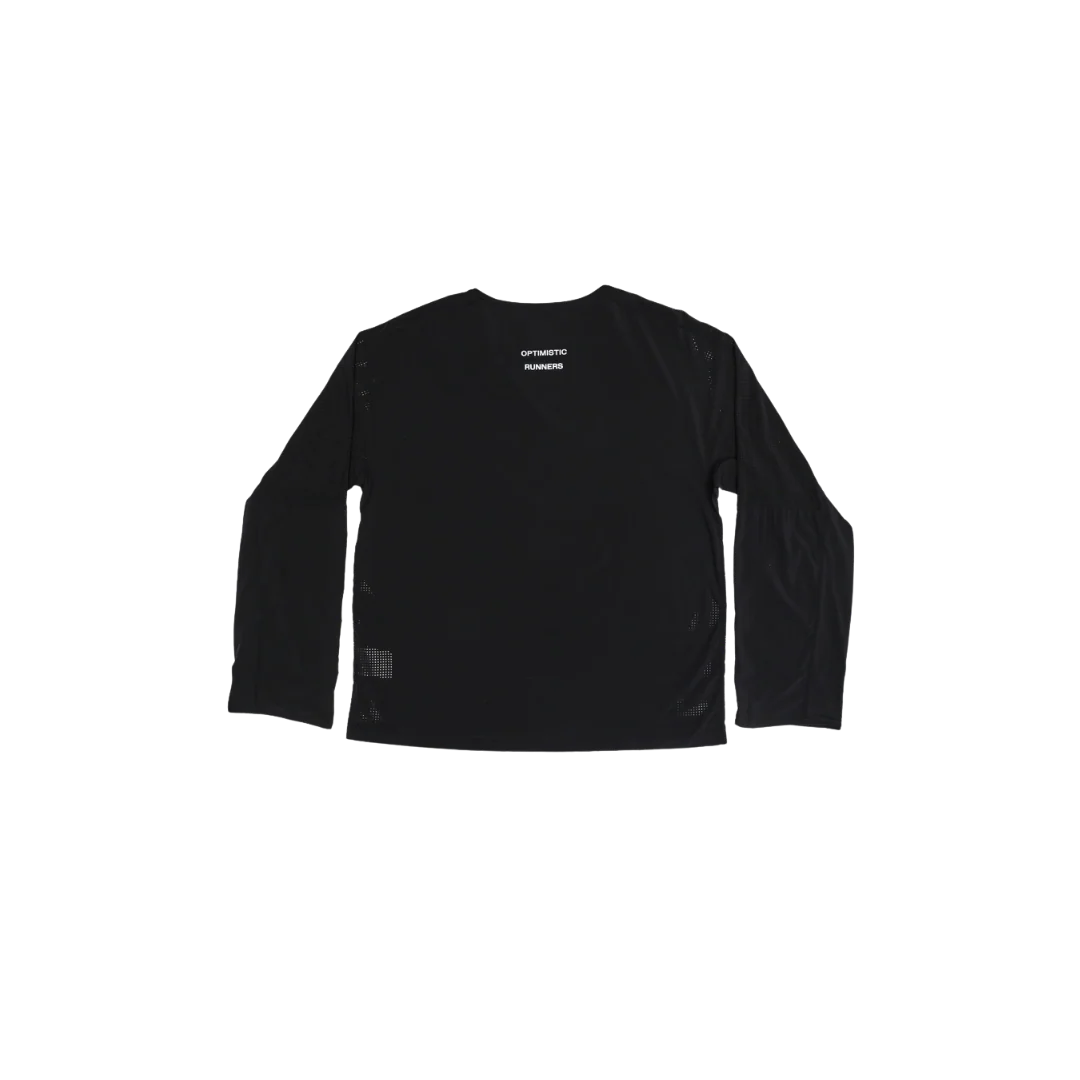 Optimistic Runners Perforated Longsleeve - Black - Image 2
