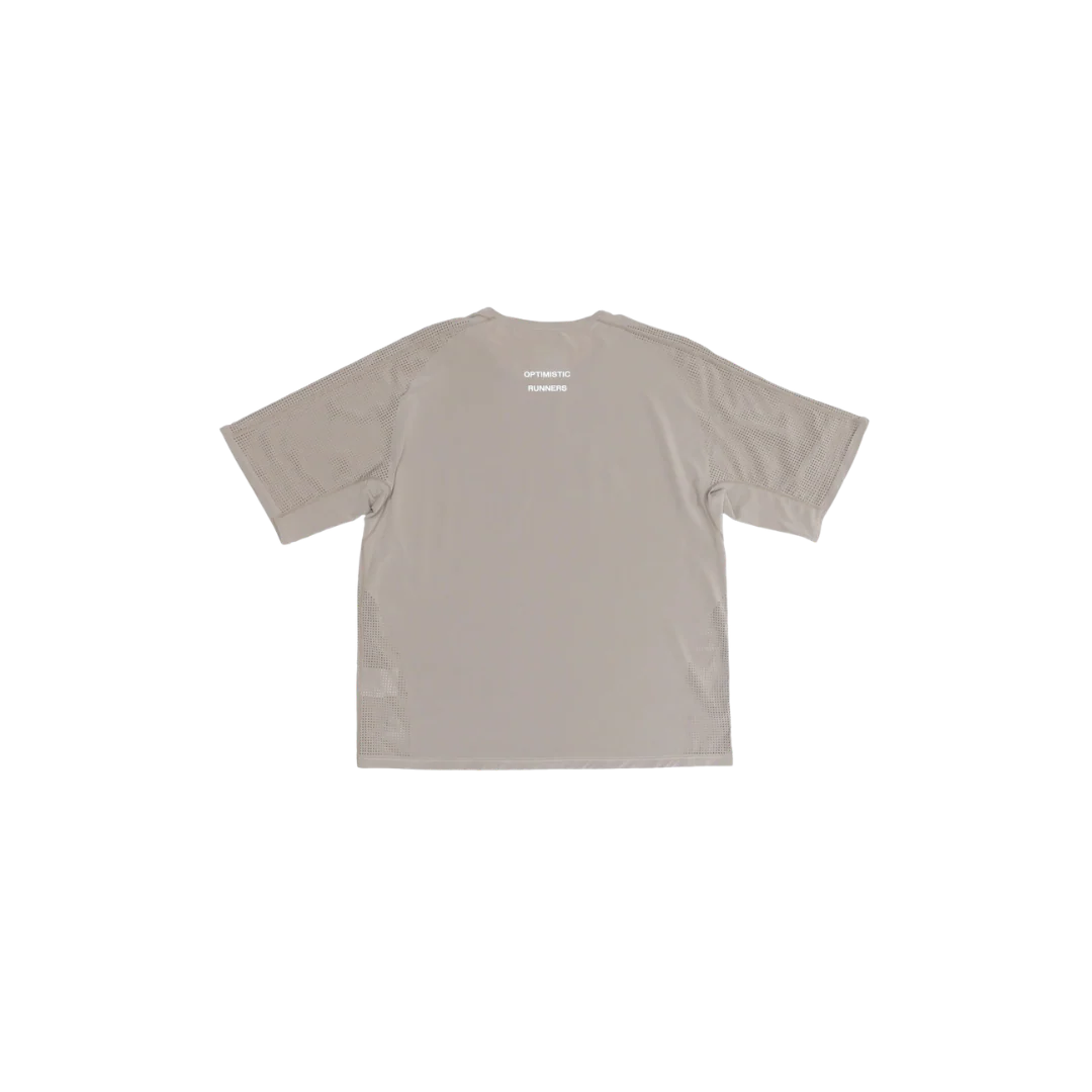 Optimistic Runners Perforated T-shirt - Camel - Image 3