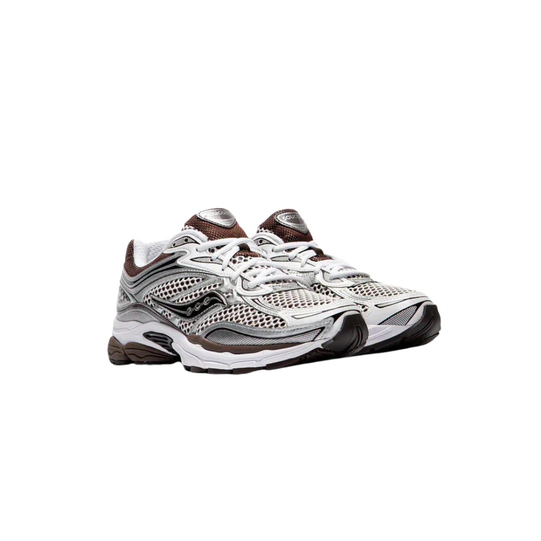 Saucony Progrid Omni 9 - White/Brown - Image 2