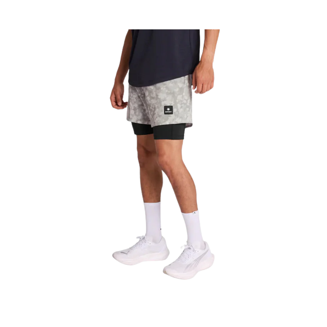 Saysky Camo Pace 2 in 1 Shorts 5" - Sand Camo - Image 2
