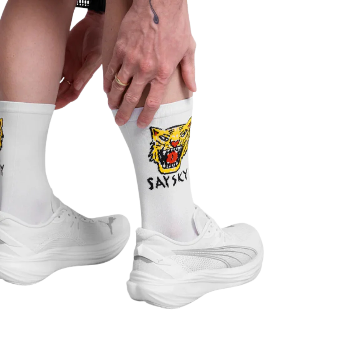 SAYSKY Combat High Socks - 101 White - Image 2