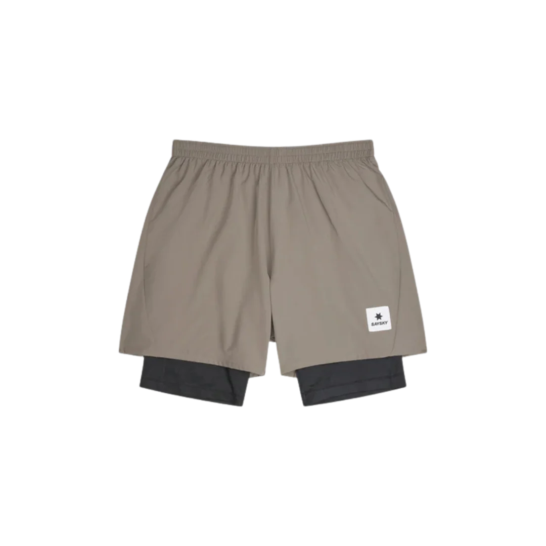 SAYSKY Pace 2 in 1 Shorts 5'' - Taupe