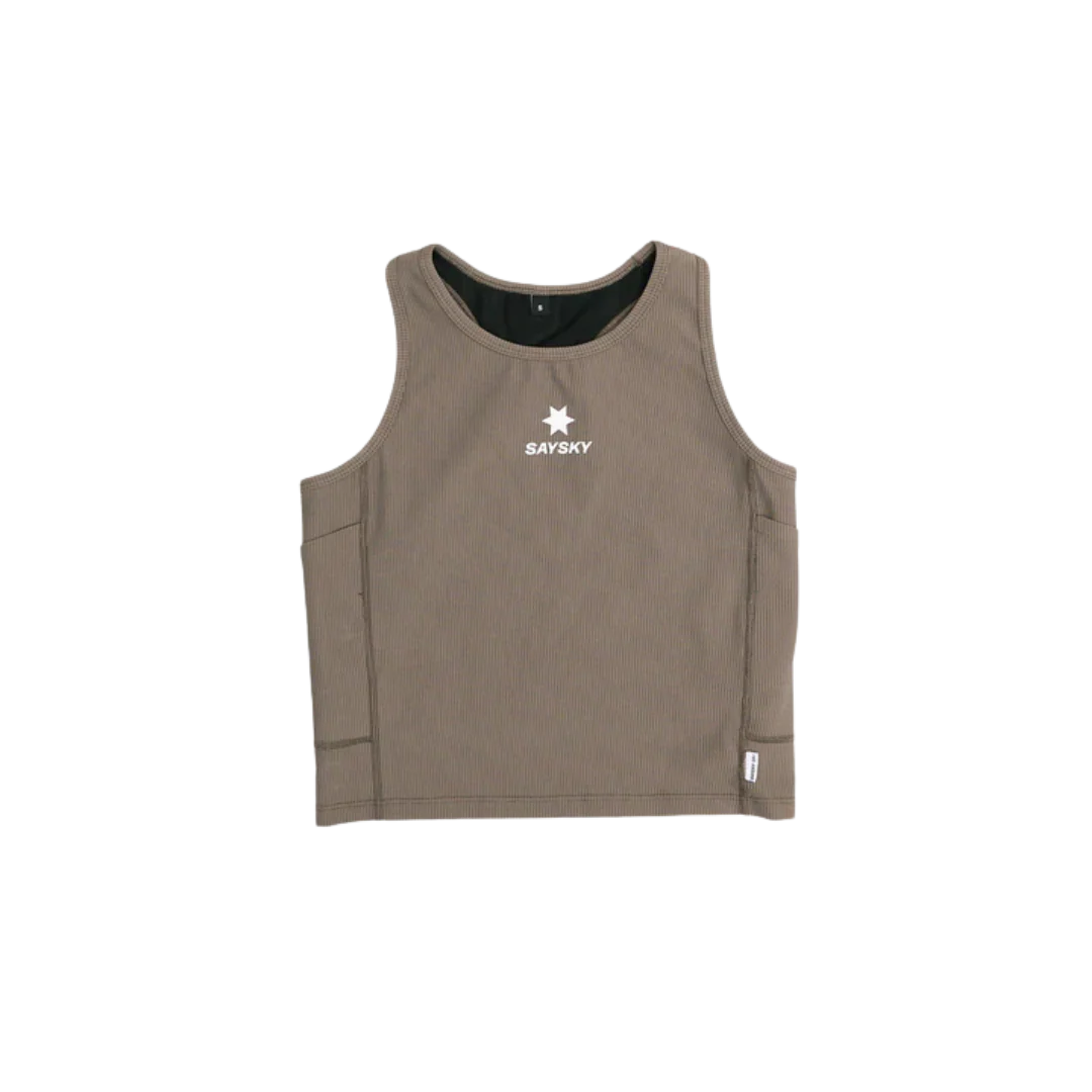 Saysky W Combat Rib Crop Top - Taupe