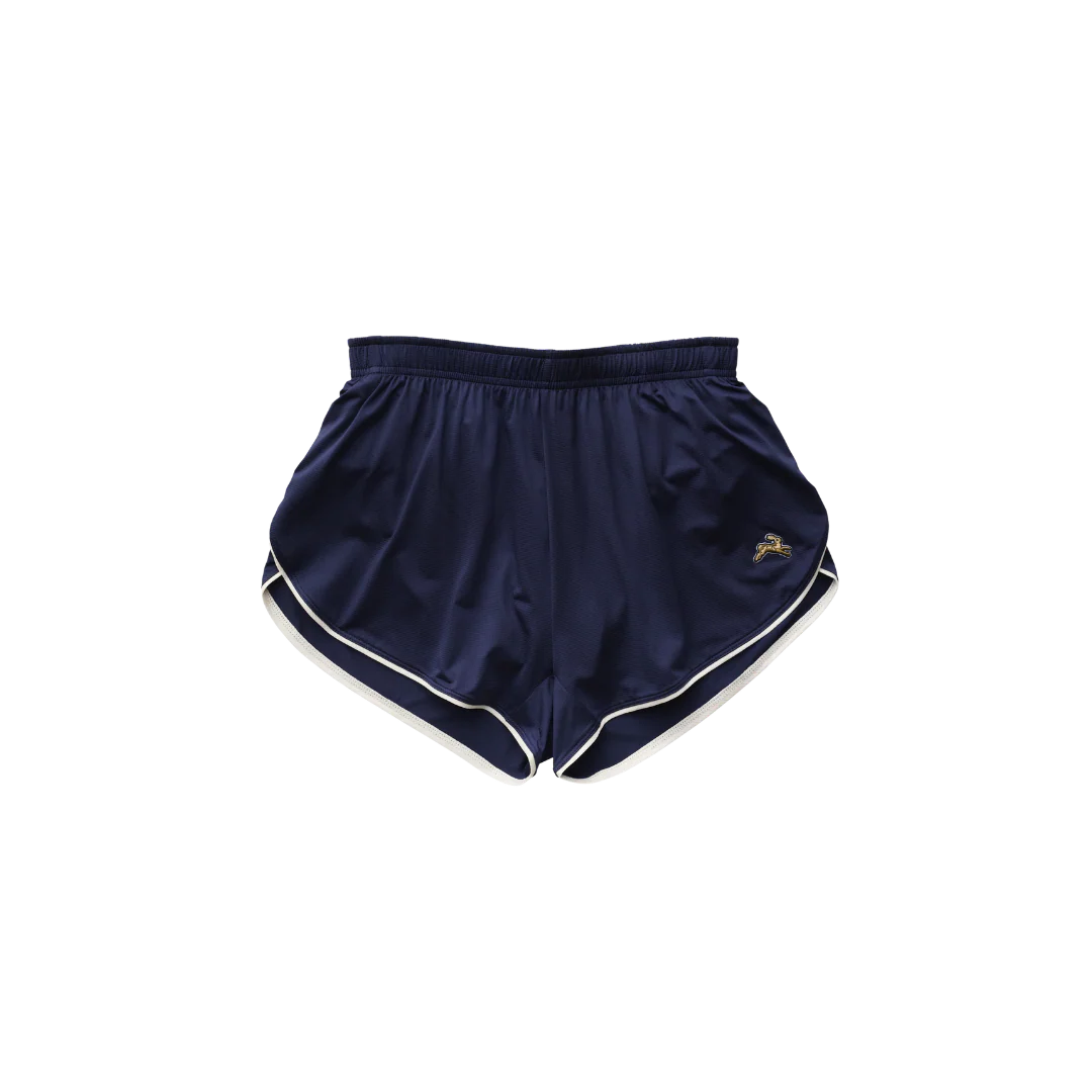 Tracksmith W Twilight Split Shorts Navy / Ivory