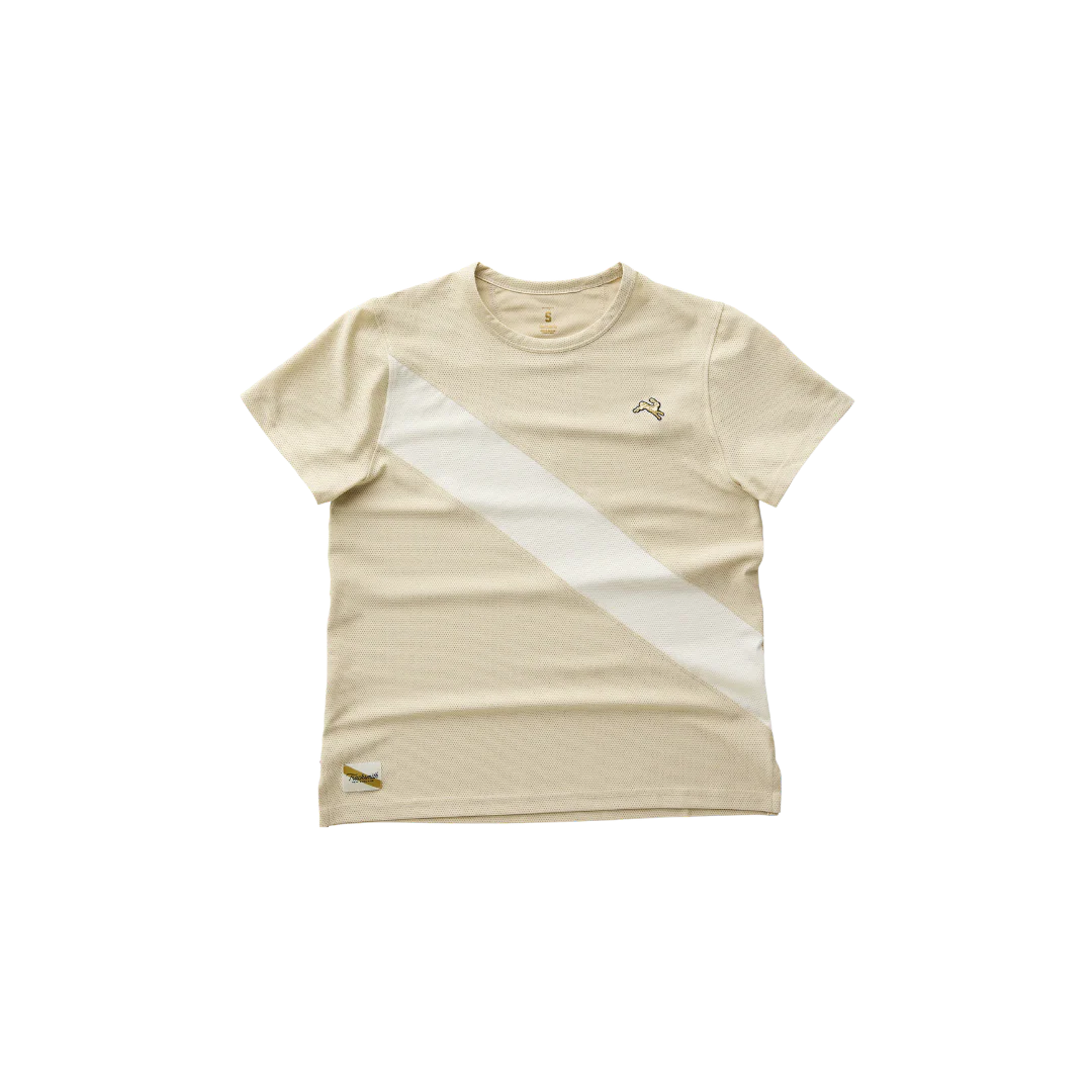 Tracksmith W Van Cortlandt Tee - Brown Rice/Ivory