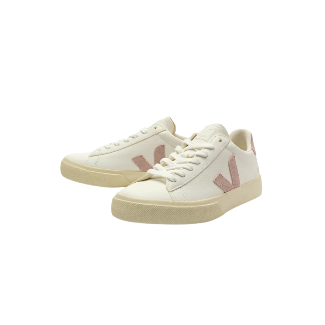 Veja Campo Leather Sneaker - Extra White / Babe - Image 2
