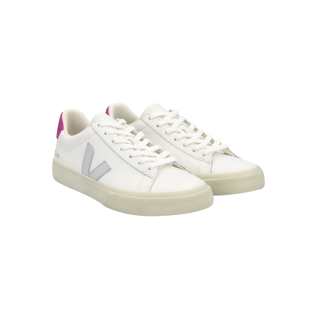 Veja Campo Leather White Silver Ultraviolet - Image 2