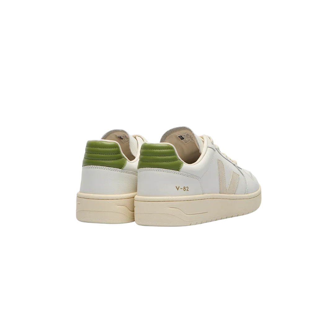 Veja V-82 II Grained Leather - White / Pierre / Kiwi - Image 3